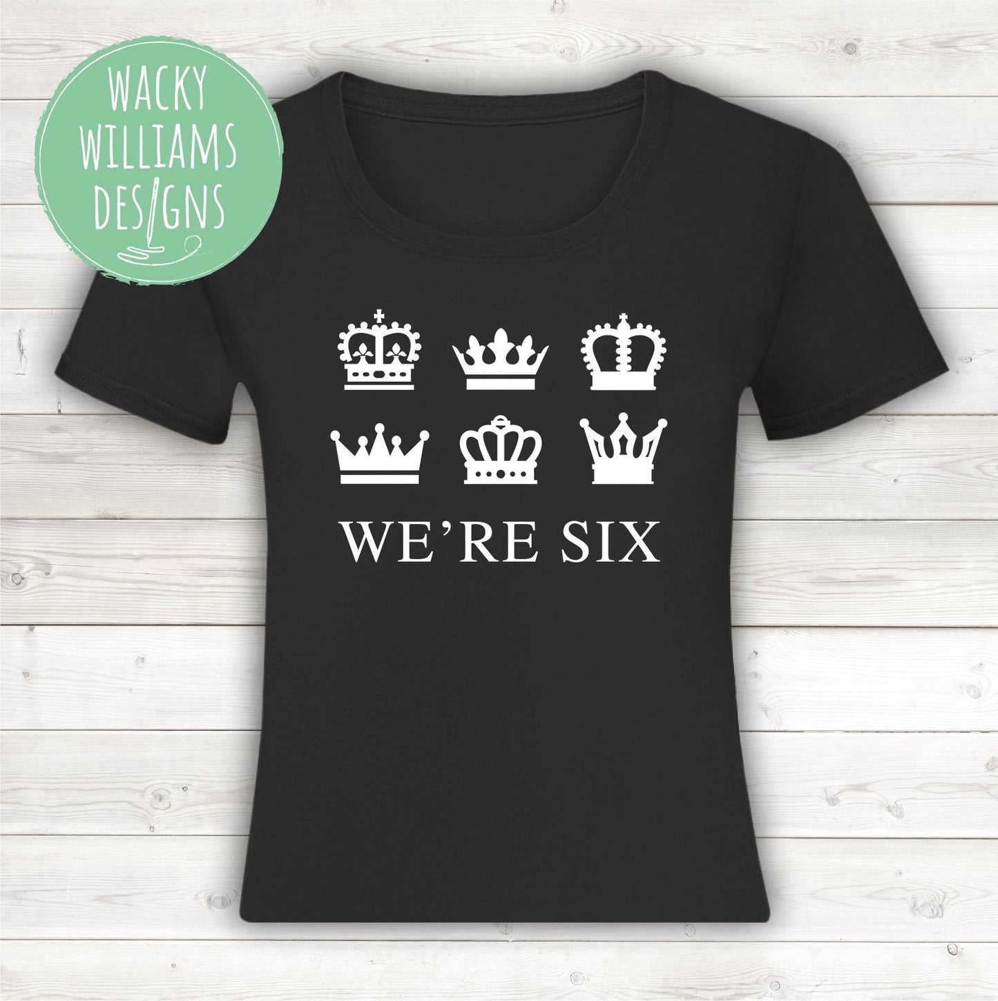 SIX Musical Ladies fitted T-Shirt - We're Six Crowns