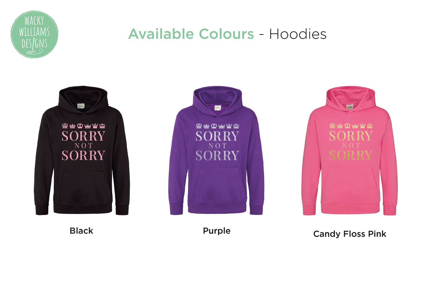 SIX Musical Hoodie - Glitter Sorry Not Sorry - Musical Theatre
