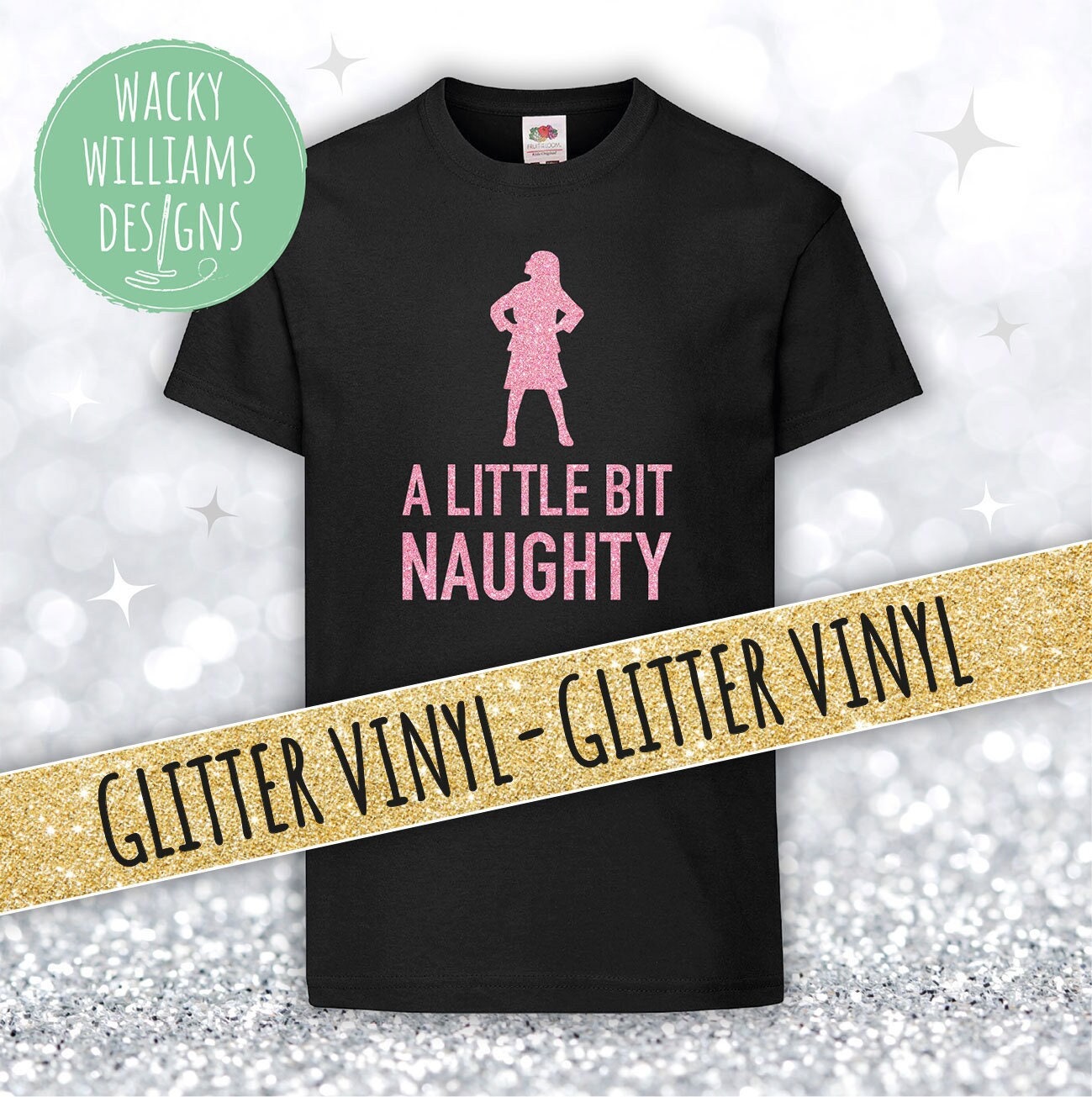 MATILDA t-shirt, Glitter Little bit naughty