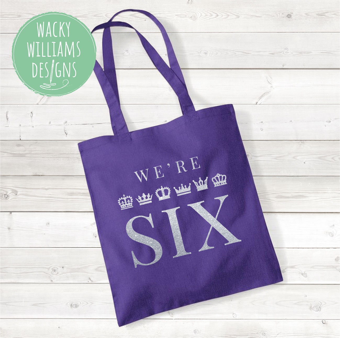 We're SIX, Glitter Six Musical Theatre Tote Bag