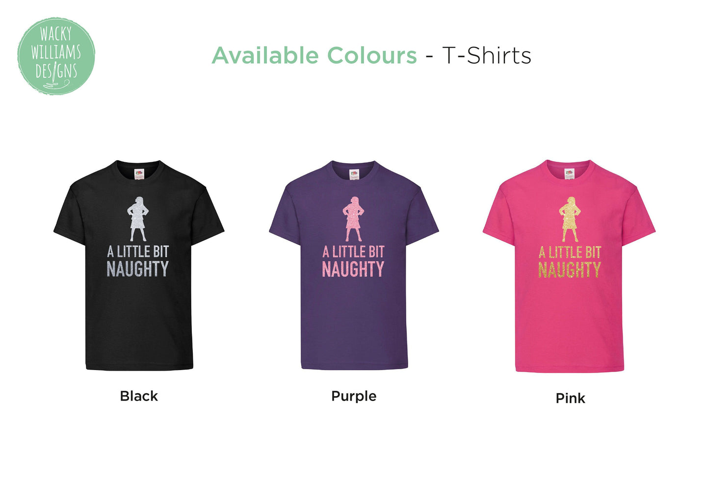MATILDA t-shirt, Glitter Little bit naughty