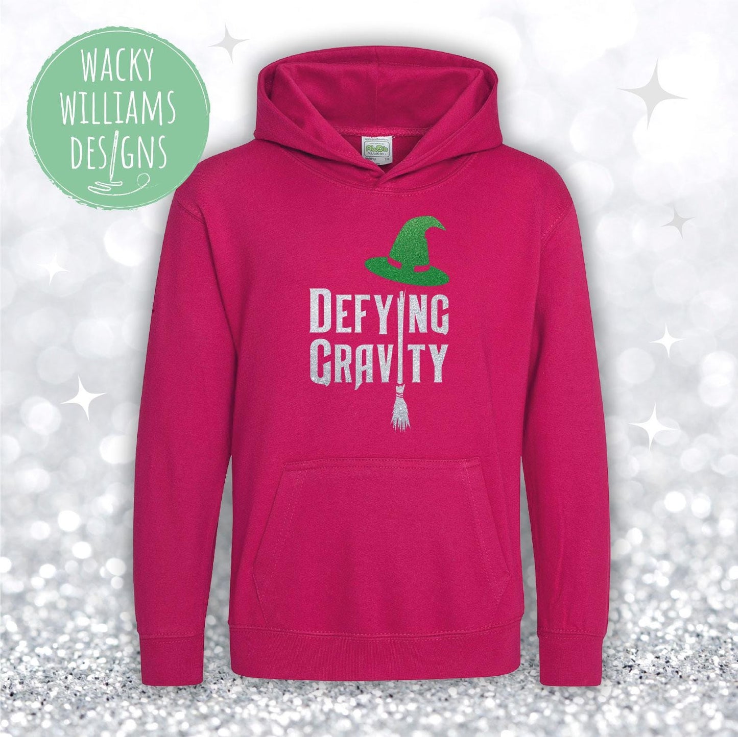 Defying gravity - Wicked Glitter Hoodie, Wicked theatre musical hoodie