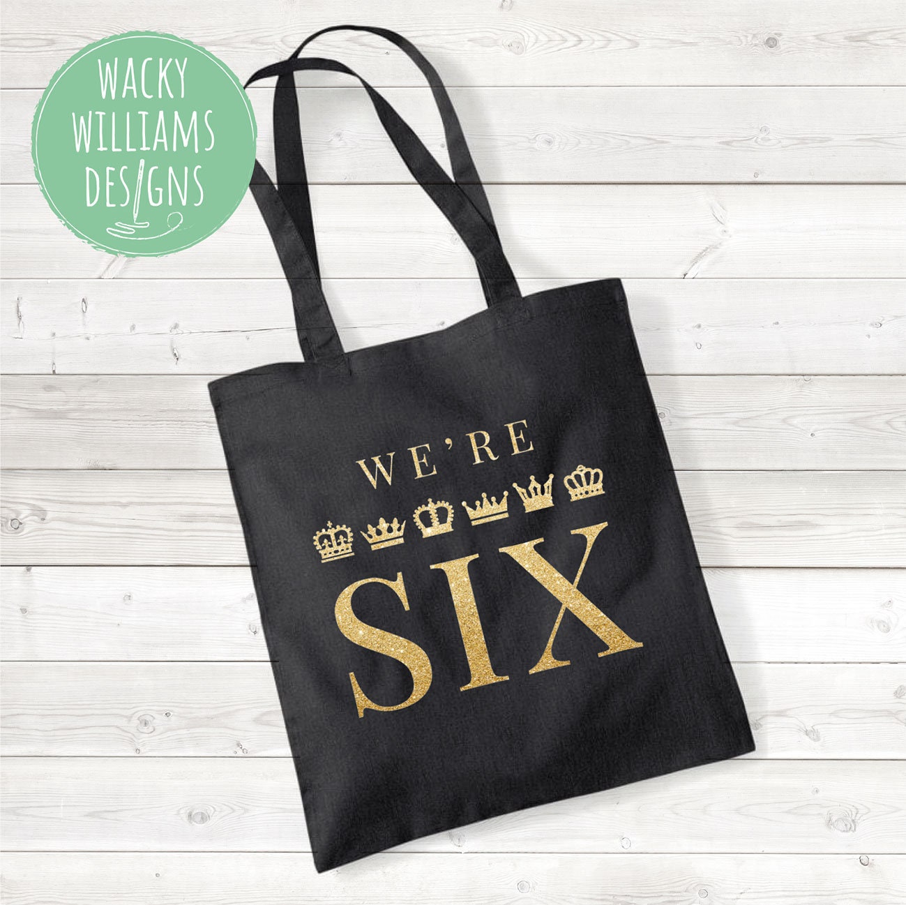 We're SIX, Glitter Six Musical Theatre Tote Bag