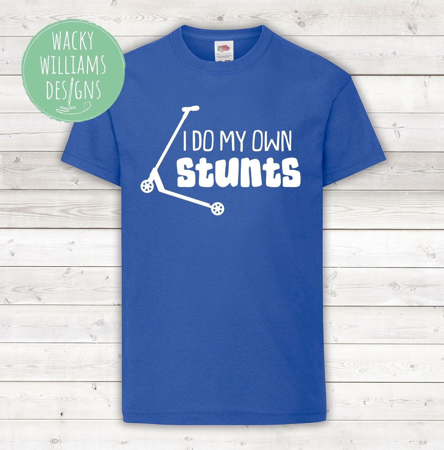 Scooter t-shirt, 'I do my own stunts'