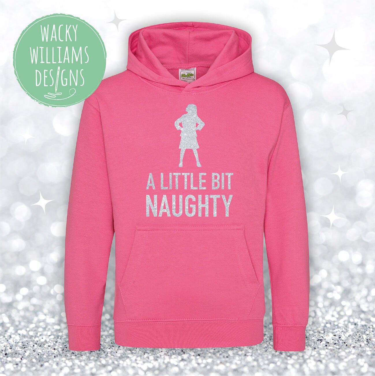 MATILDA HOODIE, Glitter Little bit naughty