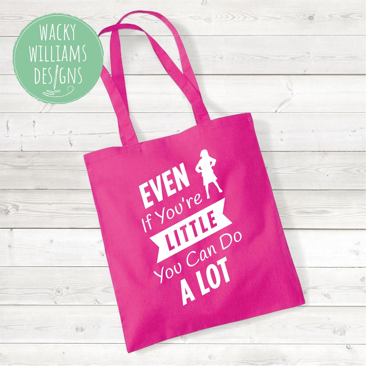 Matilda Tote Bag: "Even If You're Little" Slogan, Cotton Shopping Bag