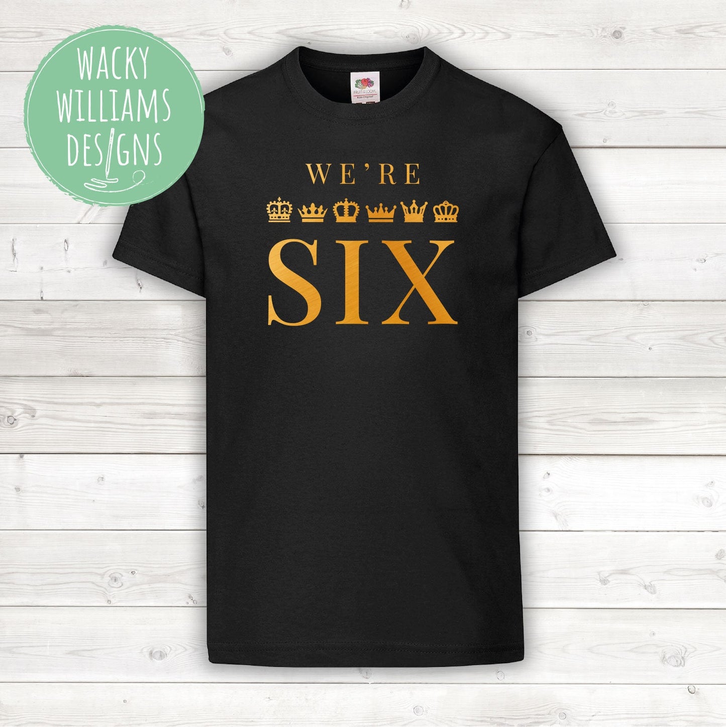 SIX Musical T-Shirt - We're SIX - Gold