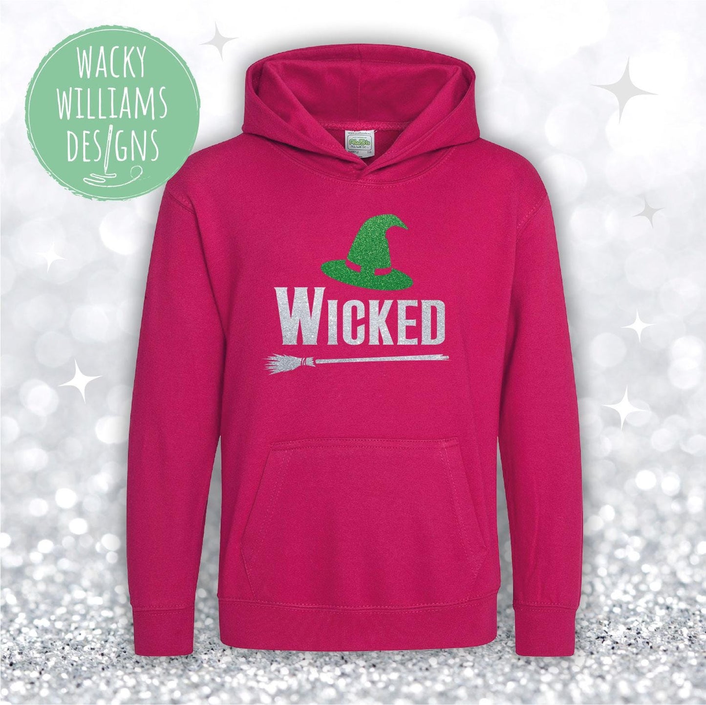 Wicked Glitter Hoodie, Wicked theatre musical hoodie