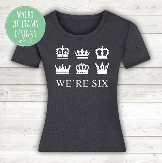 SIX Musical Ladies fitted T-Shirt - We're Six Crowns