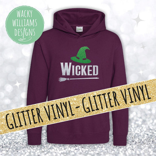 Wicked Glitter Hoodie, Wicked theatre musical hoodie