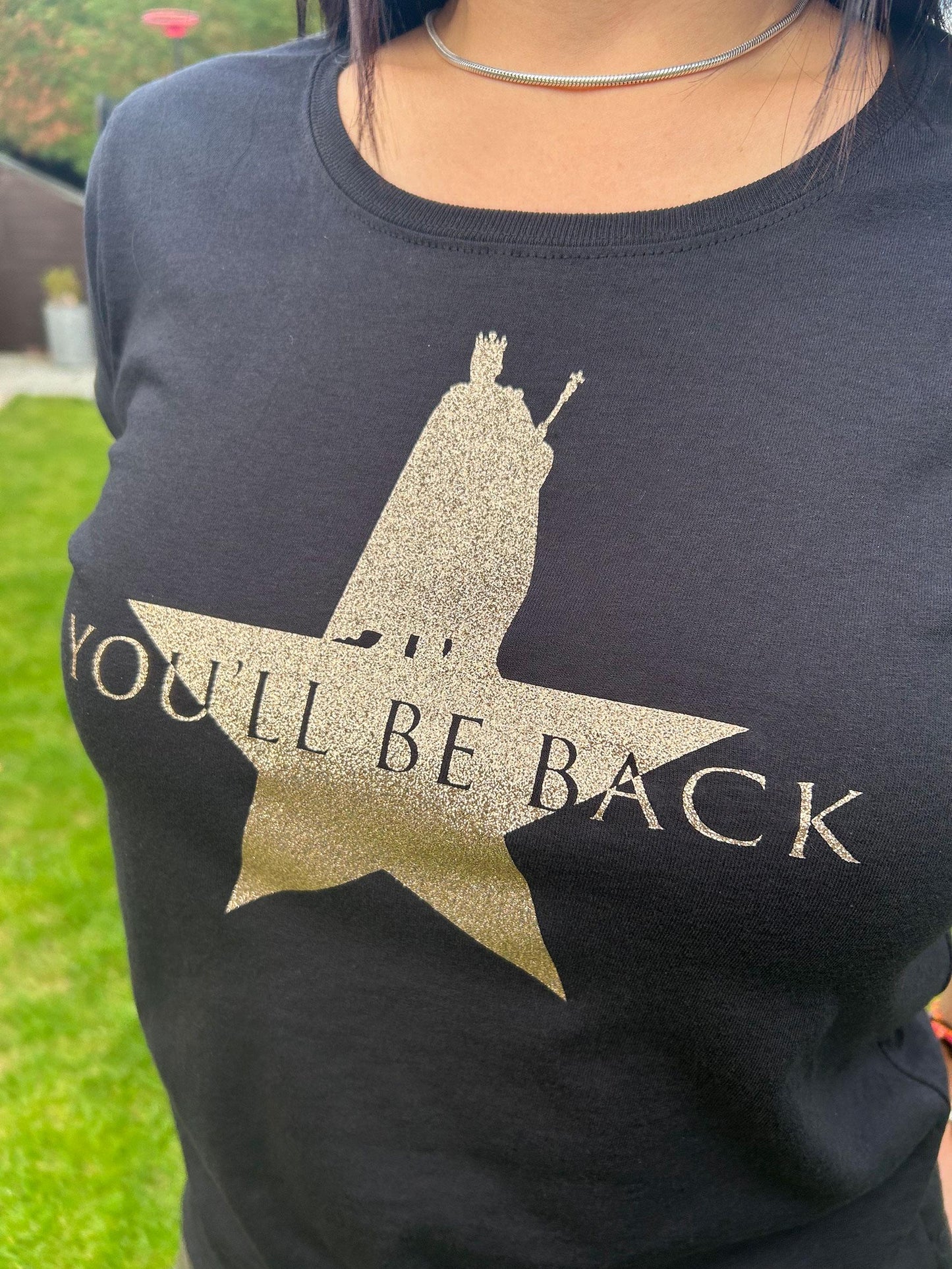 Hamilton Ladies fitted t-shirt - Glitter You'll be back - Hamilton musical t-shirt