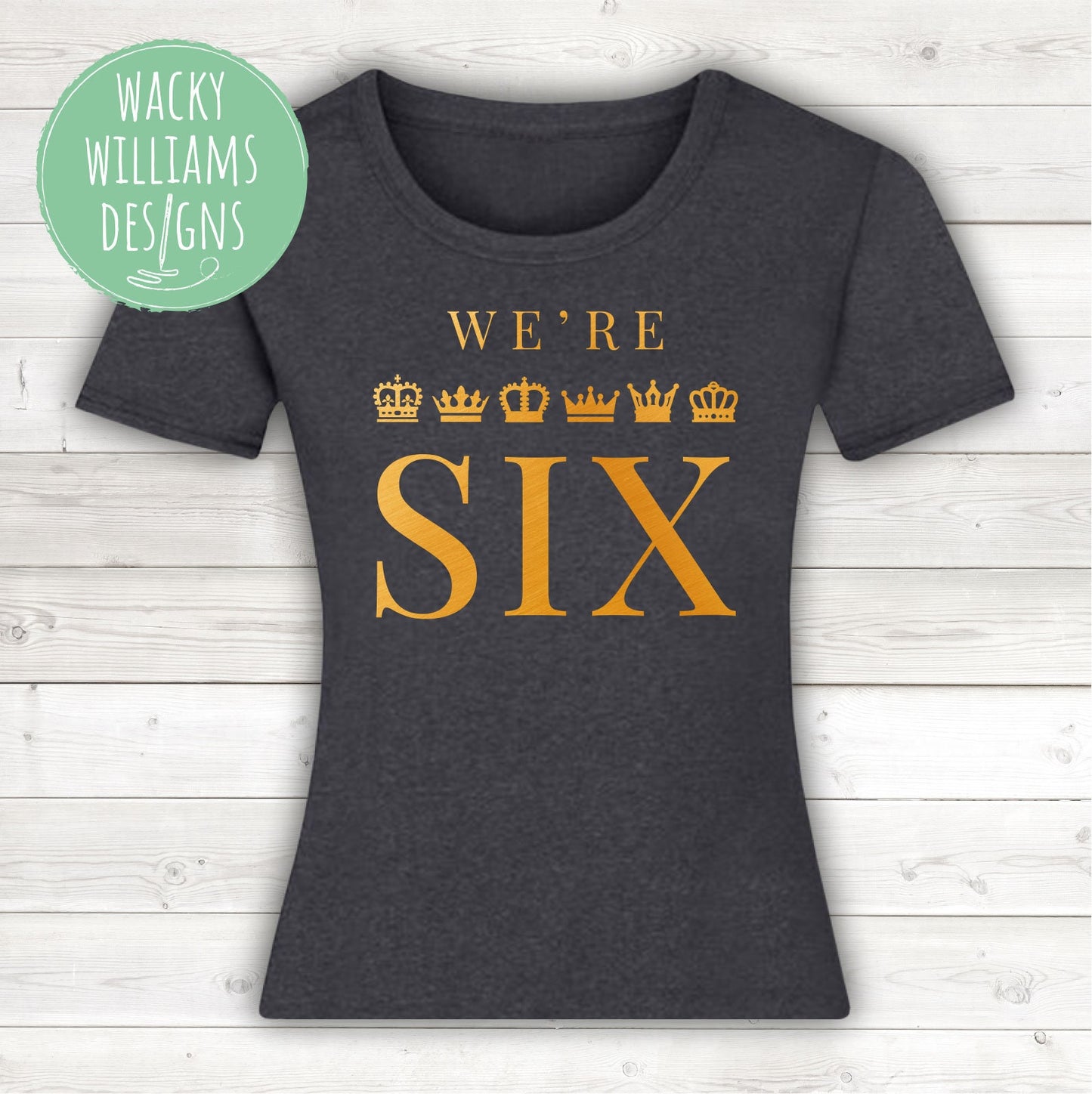 SIX Musical Ladies fitted T-Shirt gold - We're Six