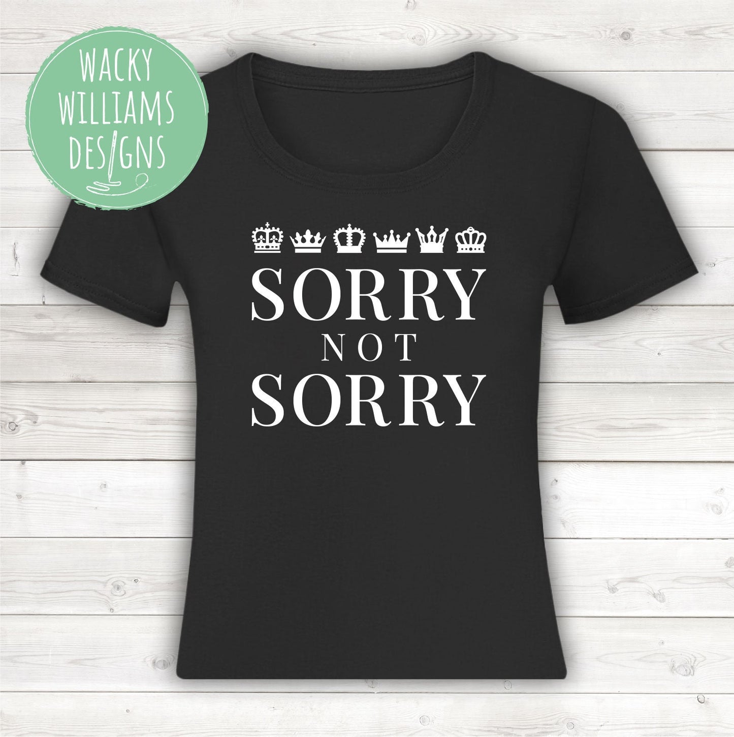 SIX Musical Ladies fitted T-Shirt - Sorry not Sorry