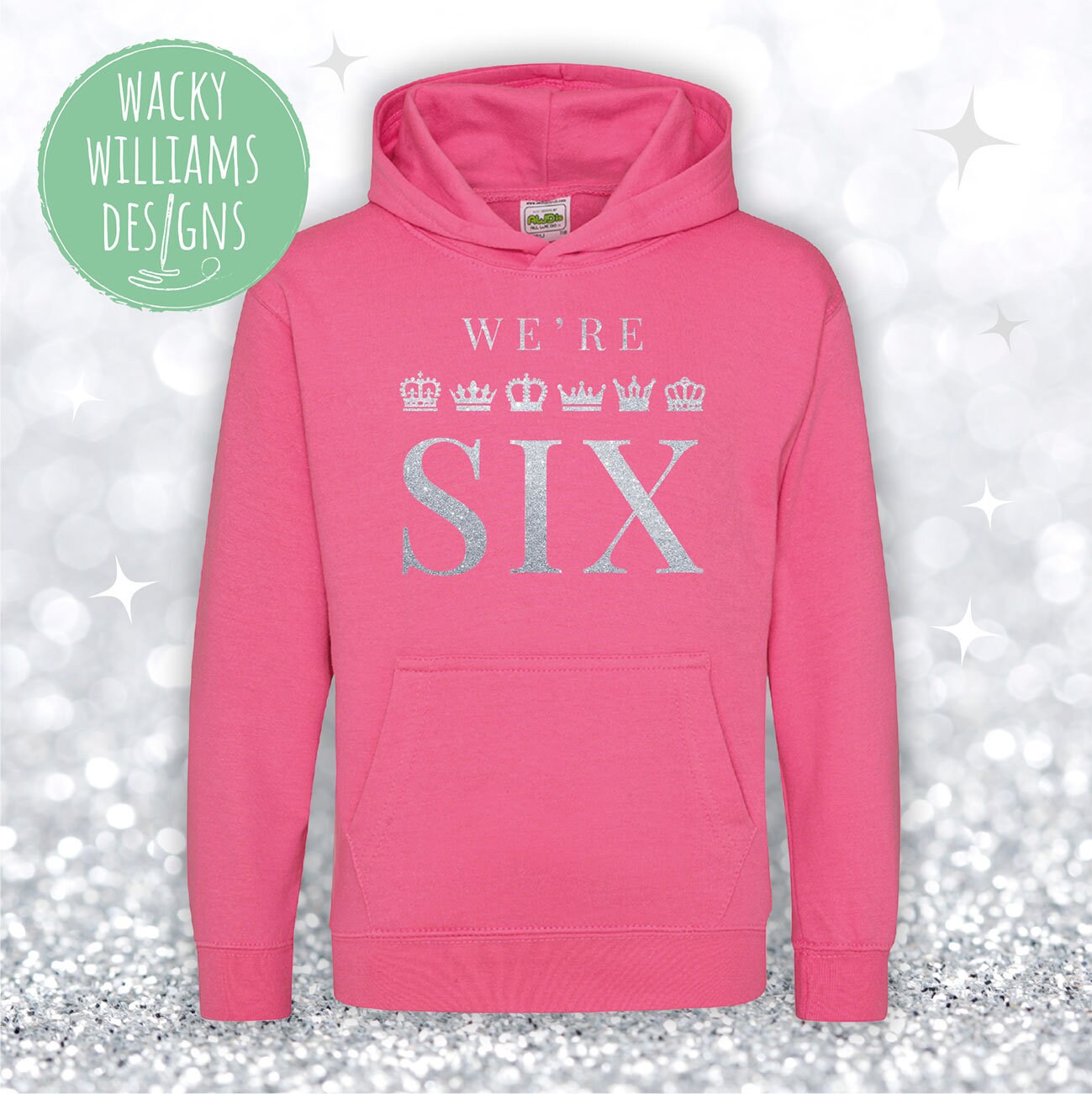 SIX Musical Hoodie - Glitter We're Six Musical Theatre