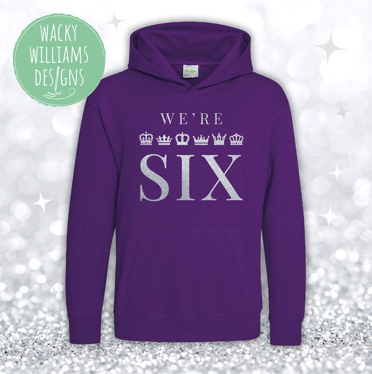 SIX Musical Hoodie - Glitter We're Six Musical Theatre
