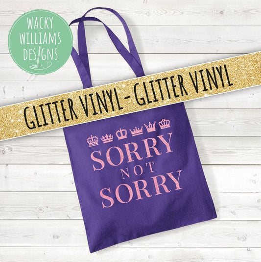 SIX Musical TOTE BAG, Glitter Sorry Not Sorry, Musical Theatre Tote Bag