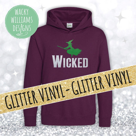 Glitter Wicked Witch Kids Hoodie: Musical Theatre Gift