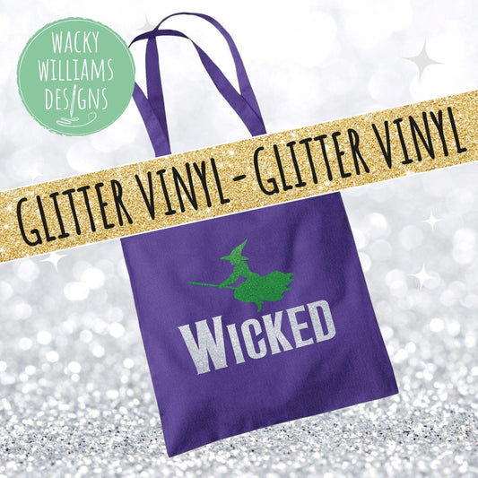 Wicked Witch Glitter Tote bag, Wicked theatre musical tote bag