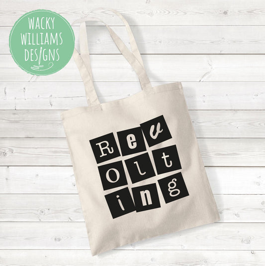Matilda Tote Bag: Revolting Children Slogan, Cotton Shopping Bag